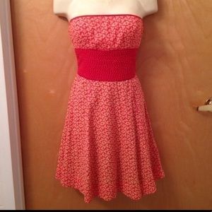 Free people floral strapless summer dress